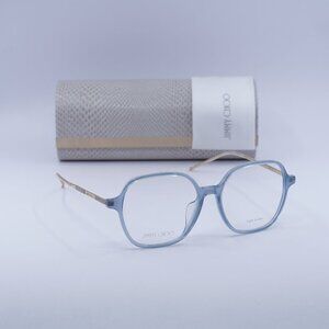 Final Price! Jimmy Choo JC367/F 0MVU 00 Azure/Gold Eyeglasses 52mm